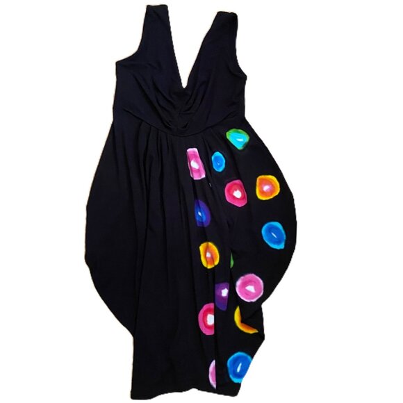 Designs by Naomi vintage Y2K asymmetrical design dress polka dots - Picture 10 of 15